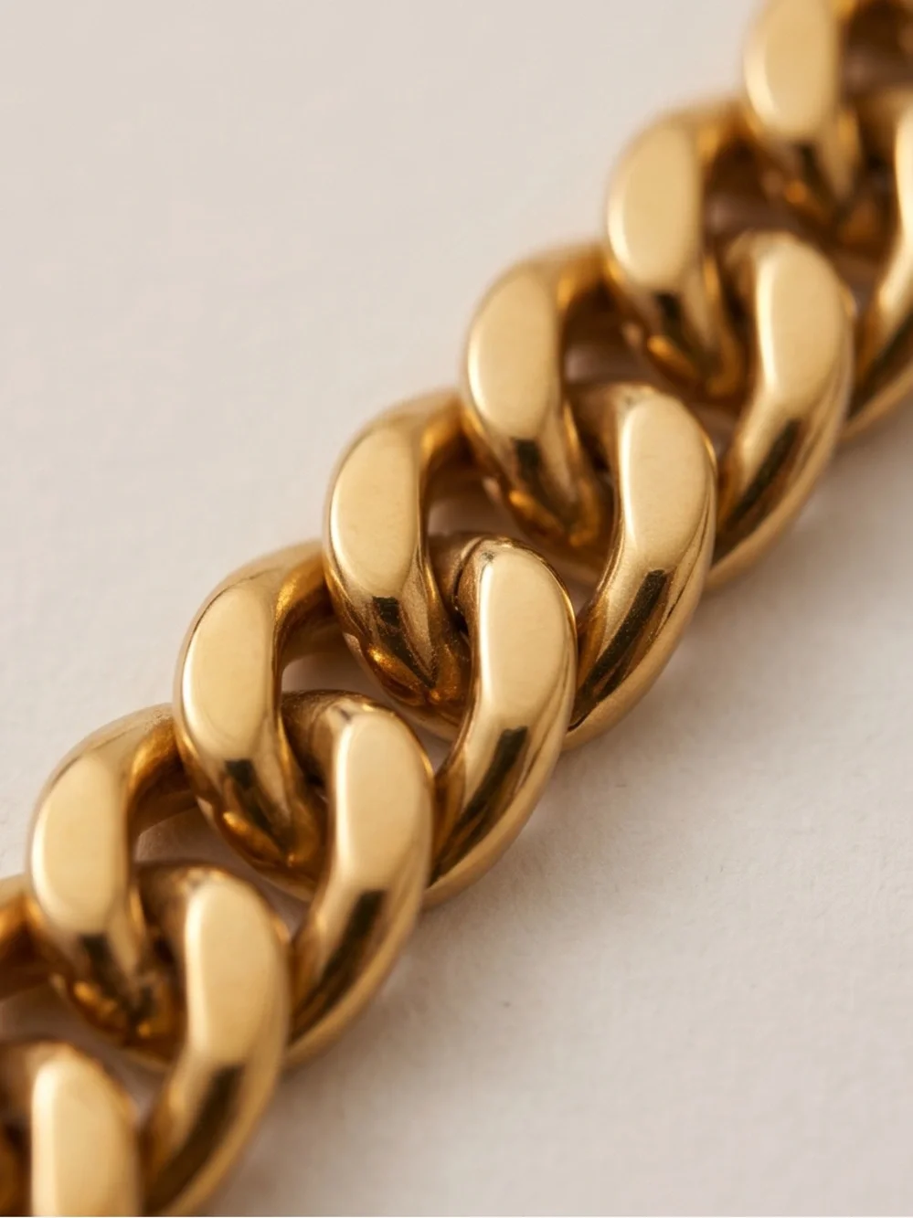 Gold Cuban Link Bracelet for Men - Polished Chain 7.5 -9.5 inch